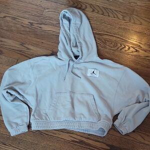 Jordan Light Gray Hoodie with Logo